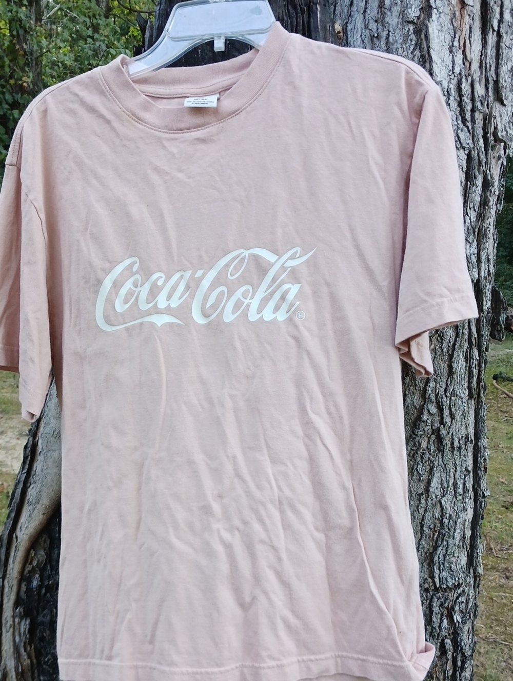 Coca Cola Men's Logo Tee — Pale Pink